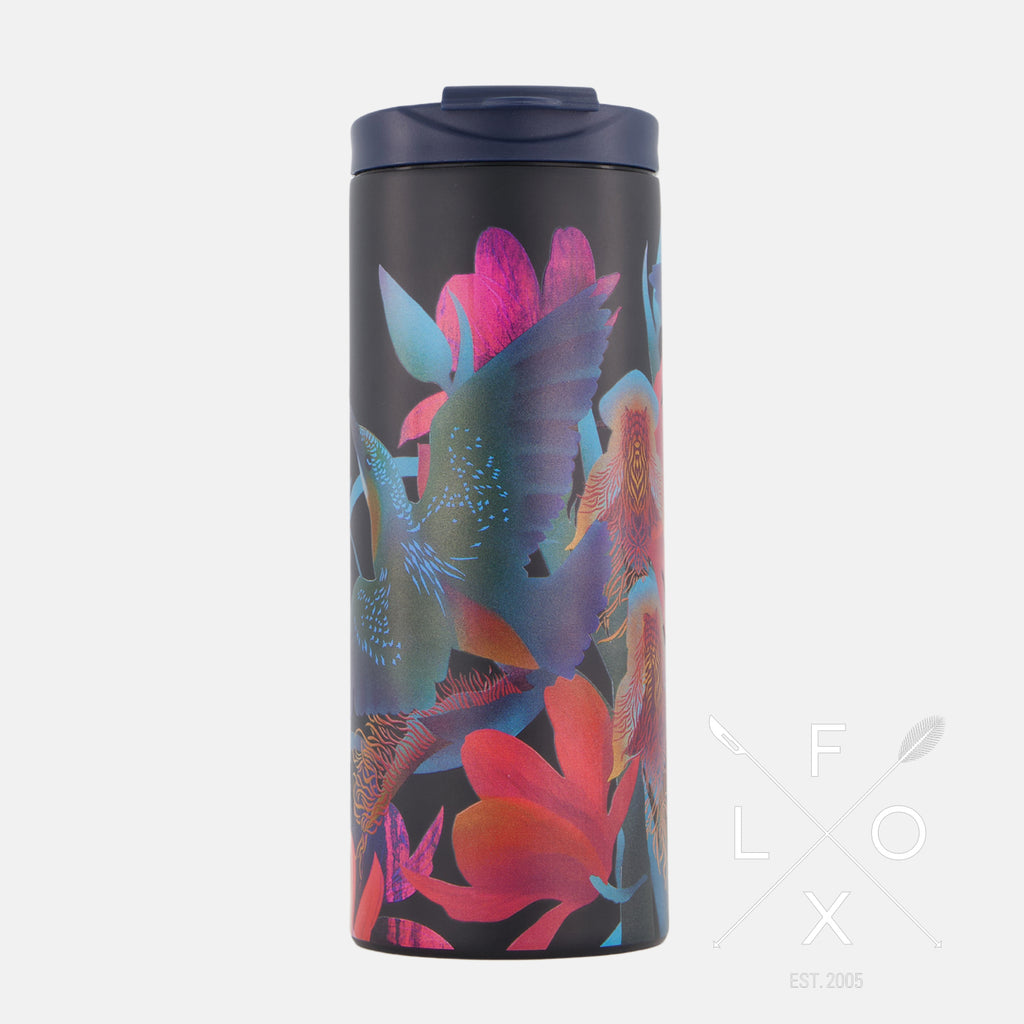 Flox | Limited Edition Stainless Steel Cup | Orchid + Kingfisher | 400ml