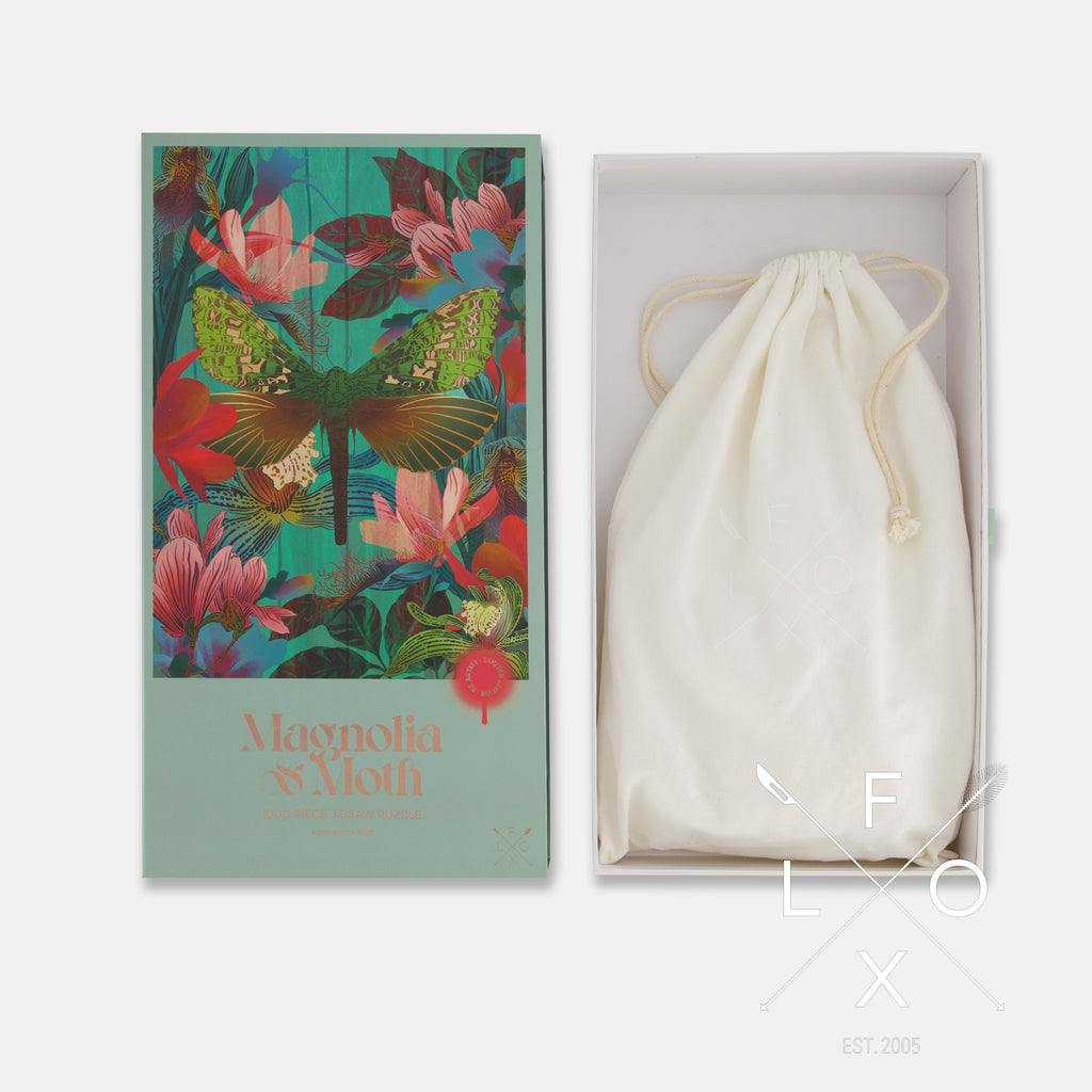 Flox | Limited Edition 1000pc Puzzle | Magnolia + Moth