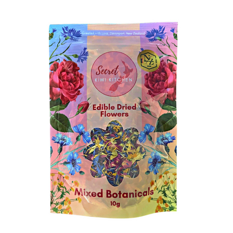 Secret Kiwi Kitchen | Edible Dried Flowers | Mixed Botanicals Pouch