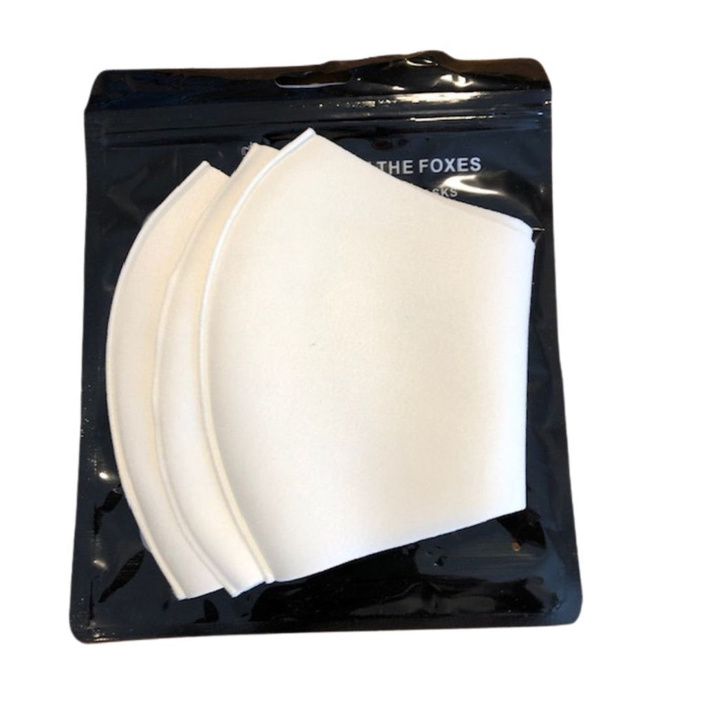 Face Masks | Pack Of Three | White | ADULT