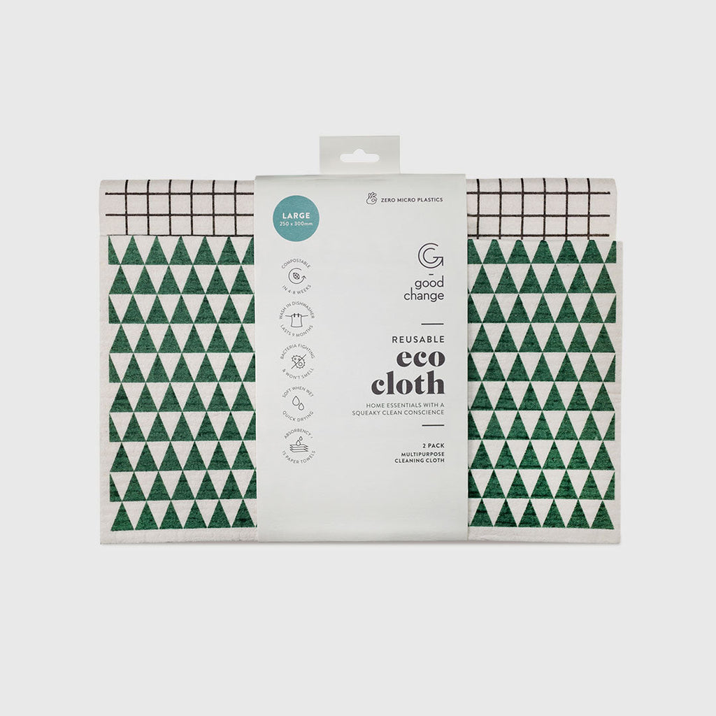 Good Change | Eco Cloth | Large | Set Of Two Mixed Designs